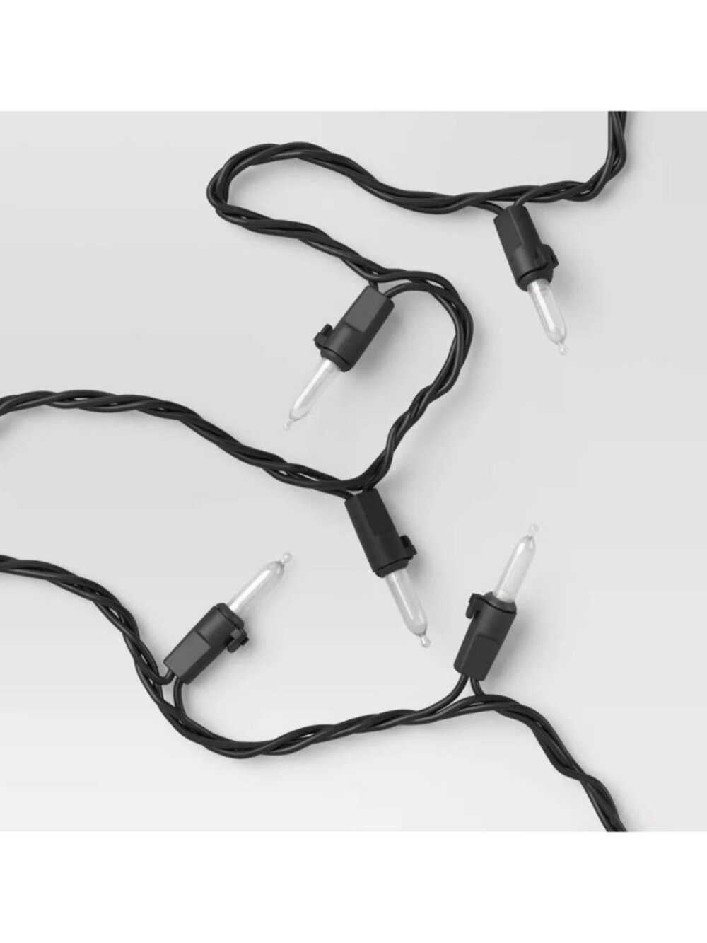 Threshold LED String Lights 21Ft Indoor/Outdoor Warm White - Black Wire Set Of 2